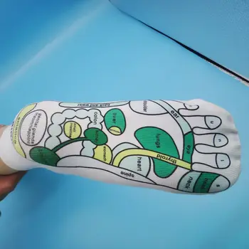 Усталый массажист Полная Иллюстрация на английском Хлопчатобумажные носки для точечного массажа стоп Носки для рефлексотерапии Стоп Точечные носки для ног Физиотерапевтический Массаж Изображение 2