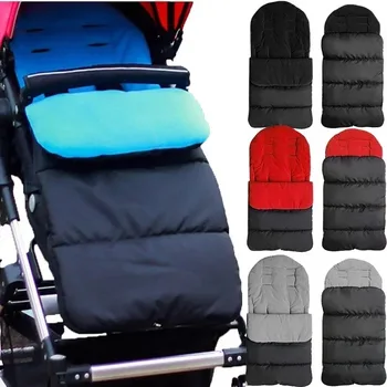 Уютное сиденье для коляски с пальчиками, Мягкая теплая Ветрозащитная подушка для спального мешка для новорожденных, Универсальный чехол для ног коляски для ребенка, толстое одеяло Изображение 2