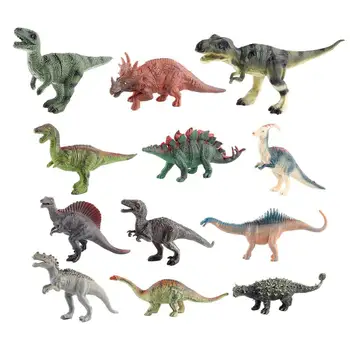 Фигурки динозавров 12 шт. Фигурка животного в ассортименте, яркий прочный игровой набор с гигантским динозавром, включая Тираннозавра Рекса на Пасху