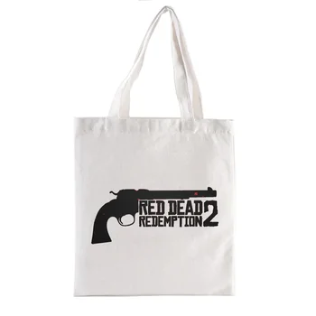 Холщовая сумка для покупок Женские сумки Red Dead Redemption, эстетичные забавные сумки-тоут, повседневные сумки, модные покупки для покупателей