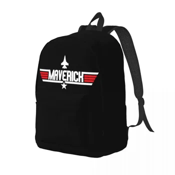 Холщовый рюкзак Top Gun Maverick для мужчин и женщин, водонепроницаемая сумка для студенческой пленки, сумки для книг с принтом Изображение 2