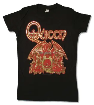 Черная футболка Queen Gold Foil для девочек-юниоров, новая модная летняя мужская футболка Freddie Mercury 2018