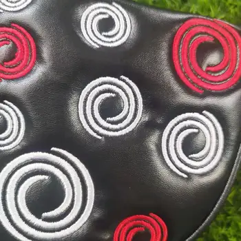 Чехол для клюшки для гольфа с магнитной застежкой, полукруглый головной убор для гольфа, PU Черный Изображение 2