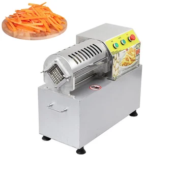Электрическая машина для резки овощей, коммерческая машина для приготовления картофеля фри, машина для нарезки картофеля, огурца, редиса из нержавеющей стали Изображение 2