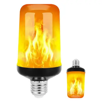 1 ~ 10ШТ Креативная Мерцающая Эмуляционная Огненная Лампочка Led Flame Effect Светодиодная Лампа 85-265 В Led Flame Bulb 2023 Новый Ночник Изображение 2
