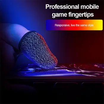 1 ~ 10шт Пара Для PUBG Gaming Рукав Для Пальцев Дышащие Кончики Пальцев Потеющие Противоскользящие Перчатки Для Большого Пальца Для Мобильных устройств Изображение 2