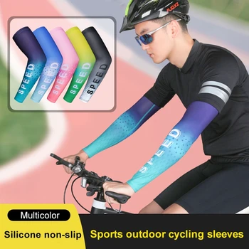 1 пара рукавов для велоспорта, спортивный солнцезащитный крем, защита от ультрафиолета, охлаждающий шелк для бега, защитный чехол для рук, баскетбольная грелка для рук
