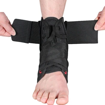 1 шт. бандаж для голеностопного сустава, спортивные Регулируемые ремешки-стабилизаторы на шнуровке для растяжения связок ног, компрессионные носки, Рукав