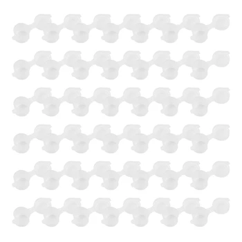 100 Полосок 600 Горшочков Пустые Полоски Для Краски Стаканчик Для Краски Прозрачные Пластиковые Контейнеры Для Хранения Принадлежностей Для Рисования (3 Мл / 0,1 унции)