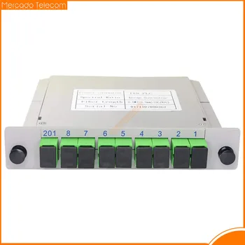 1X8 SC APC UPC Волоконно-оптический разветвитель PLC Splitter box Вставка листового типа волоконно-оптический соединитель-разветвитель высокого качества