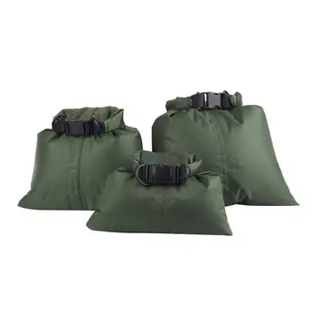 2/3 комплекта из 3 размеров водонепроницаемой сумки для кемпинга рафтинга каякинга армейского зеленого цвета