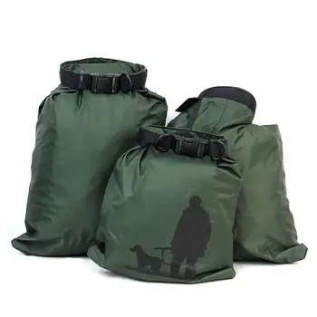 2/3 комплекта из 3 размеров водонепроницаемой сумки для кемпинга рафтинга каякинга армейского зеленого цвета Изображение 2