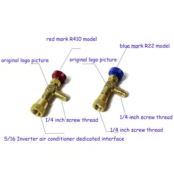2 Шт. Предохранительный клапан R410A R22 для кондиционера воздуха Быстроразъемный соединитель Adapte Изображение 2