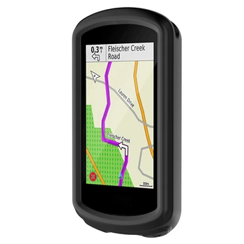 2X Чехол, Совместимый С GPS Garmin Edge 1030 Plus - Силиконовая Защитная крышка, Водонепроницаемый Силиконовый чехол Из Кремнезема TPU - Черный Изображение 2