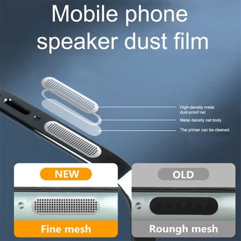 8шт Наклеек на пылезащитную сетку для мобильного телефона, сетка для динамиков, пылезащитная сетка, подходящая Совместимость с 13 Mini/13pro/13 Pro Max