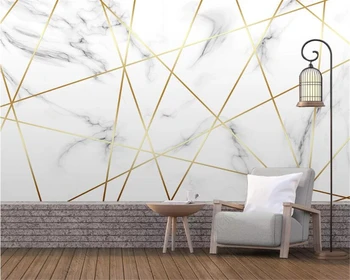 Beibehang Пользовательские обои геометрические линии джаз белый мраморный фон стены украшение дома гостиная спальня 3d обои