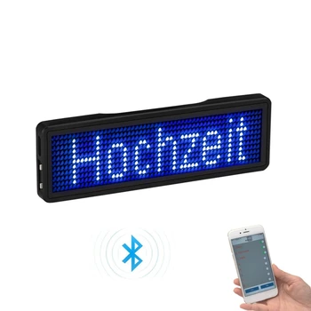 Bluetooth Светодиодный Именной Значок Перезаряжаемый Световой Знак DIY Программируемый Прокручивающийся Дисплей Доски Объявлений LED, Тип 5 Изображение 2