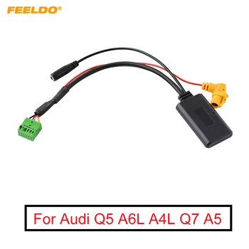 FEELDO 1 шт. Автомобильный Беспроводной Модуль Bluetooth MMI 3G AMI Aux Аудиокабель С Микрофоном Для Audi Q5 A6L A4L Q7 A5 S5 AUX Кабель