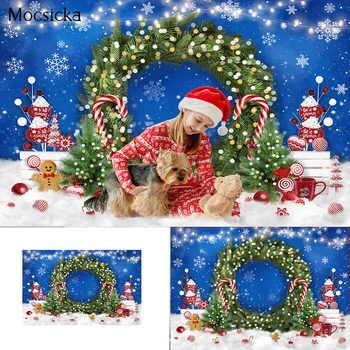 Mocsicka Рождественские Зимние Снежные фоны Candyland для фотосъемки Candy Wand, детский портретный фон, рождественский реквизит для фотостудии