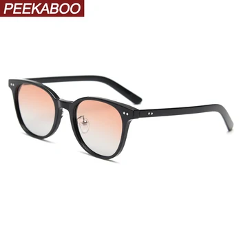 Peekaboo зеленые черные поляризованные солнцезащитные очки uv400 мужской корейский стиль TR90 рамка квадратные солнцезащитные очки для женщин за рулем легкий вес