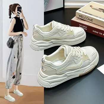 Xiaobai Shoes 2023, Весенне-Осенняя Новая Женская обувь на толстой подошве, Повседневная Спортивная обувь, Дышащая Женская обувь