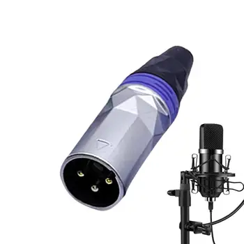 XLR Заканчивается 3-Контактными Штекерными Разъемами XLR Audio Male Jack Аудиоразъем Male Jack Профессиональный Разъем Для Микрофона С Хромированным покрытием XLR-F Plug