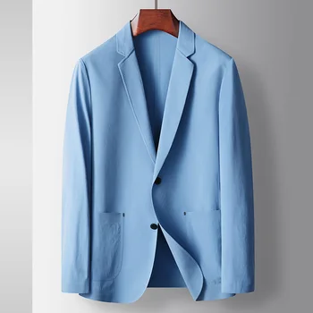Z594- 2023 Костюм мужской тонкий повседневный солнцезащитный, эластичный маленький костюм весна-осень single west jacket