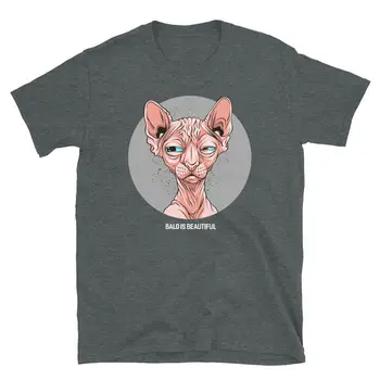 Безволосый котенок Кошачий сфинкс Cat Bald - красивая футболка унисекс с коротким рукавом