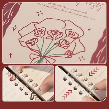 Блокнот с отрывными листами на 60 листов, Многоразовый журнал путешествий, Романтическая папка в розовой обложке B5, дневник для планирования дневника Изображение 2