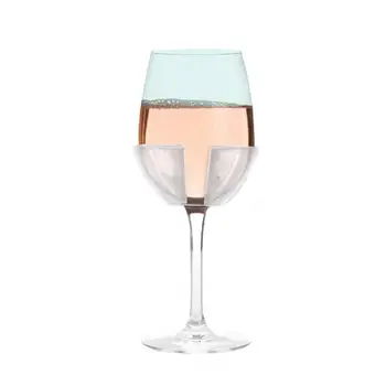 Вешалка для бокалов для вина, стильный настенный держатель для бокалов для вина, непроливающийся Органайзер для винных чашек в ванной, бесследный для стены Изображение 2