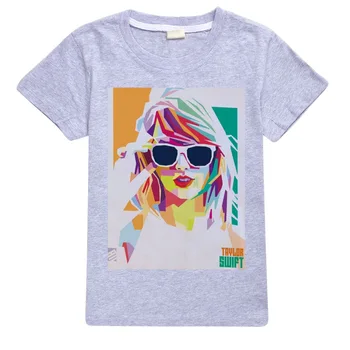 Детская футболка Taylor The Eras Tour, Летние топы для маленьких мальчиков / девочек, футболка с коротким рукавом, детская повседневная одежда Изображение 2