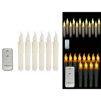 Дистанционное управление с 2 кнопками, Длиннополюсная электронная имитация свечей, светодиодные свечи, фонари-вспышки