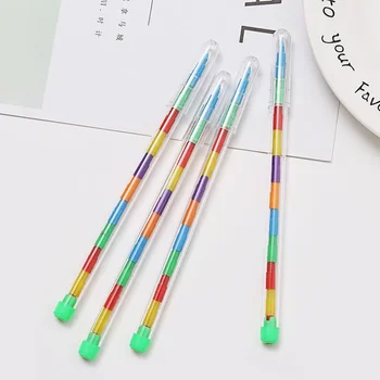 для детей Подарочные школьные канцелярские принадлежности 4 шт Креативный 10-цветной карандаш для студенческого рисования Цветным карандашом Multicolor Art Kawaii Writing Pen Изображение 2