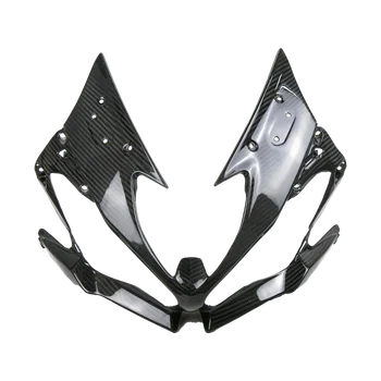 Для Мотоцикла KAWASAKI ZX6R ZX-6R Модифицированная Передняя Носовая Фара из Углеродного Волокна 3K Крышка Обтекателя Капота 2019 2020 2021 Изображение 2