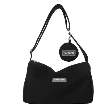 Женская сумка большой емкости, Спортивные сумки через плечо, сумка-мессенджер, уличная пляжная сумка, сумка-слинг, Оксфордская сумка через плечо с мешком для монет