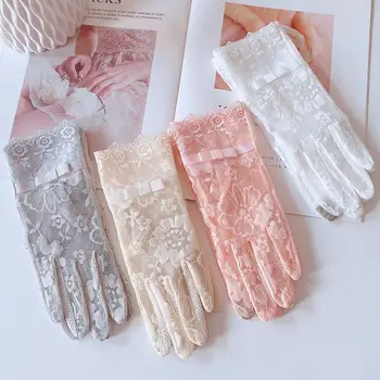 Женские летние солнцезащитные перчатки для вождения Ice Silk, солнцезащитные перчатки с защитой от ультрафиолета