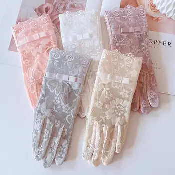 Женские летние солнцезащитные перчатки для вождения Ice Silk, солнцезащитные перчатки с защитой от ультрафиолета Изображение 2