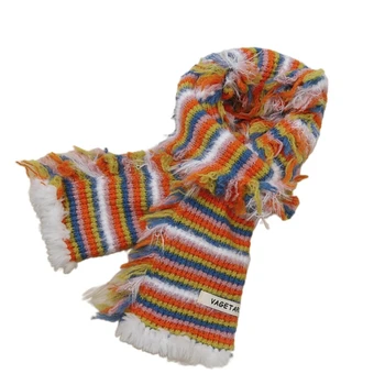 Женский шарф Y2k, Зимний шарф с бахромой, Шарф для фотосъемки Леди, шарф для покупок M6CD Изображение 2