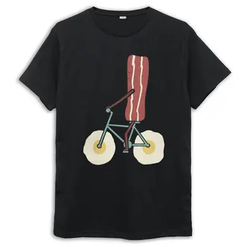 Забавная футболка с беконом и яйцами на Велосипеде Для мужчин и женщин
