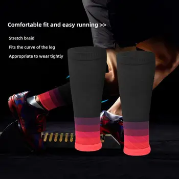 Защитные нейлоновые рукава для ног яркого цвета, полезные модные леггинсы для занятий фитнесом и спортом под давлением Изображение 2