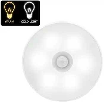Интеллектуальный энергосберегающий настенный светильник для домашней спальни, Usb-аккумуляторный светильник для шкафа, датчик движения, светодиодный ночник Изображение 2