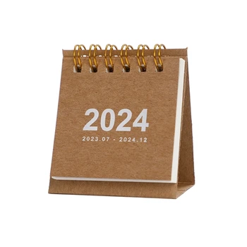 Календарь на 2024 год с 07/2023 по 12/2024 Настольный Ежемесячный календарь Планировщик для дома Изображение 2