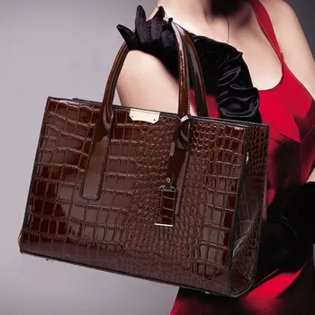 Кожаные женские сумки-мессенджеры из крокодиловой кожи, женские сумки через плечо, сумки через плечо для женщин 2023, высококачественные женские сумки-тоут