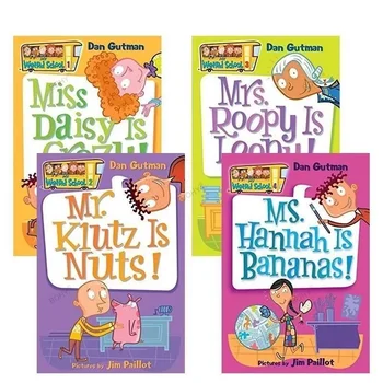 Комплект из 4 книг My Weird School Английские книги для детей Kids Story Комикс на английском языке Учебная книга