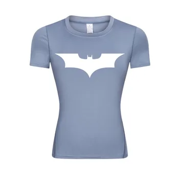 Компрессионная рубашка, женская футболка с коротким рукавом, топ для бега, Спортивная одежда для тренажерного зала, Быстросохнущая футболка для занятий йогой, бодибилдингом Изображение 2