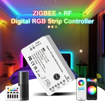 Контроллер светодиодной ленты ZigBee RF для приложения Brightness Color Smart Light Control 9 динамических режимов Светового эффекта для WS2811 WS2812
