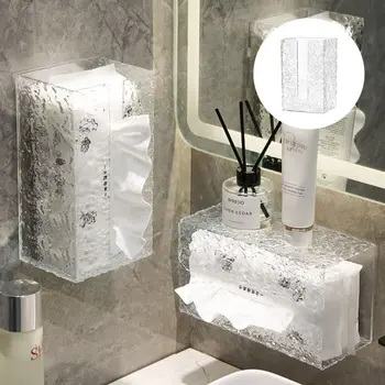 Коробка для салфеток с рисунком Ледника Новая Настенная Многофункциональная Коробка для туалетной бумаги Полка для лотка в ванной Комнате Настенная Коробка для салфеток