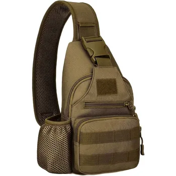 Маленькая тактическая нагрудная сумка-слинг Molle Daypack, многофункциональный велосипедный рюкзак через плечо, большая вместительная нагрудная сумка для рыбалки