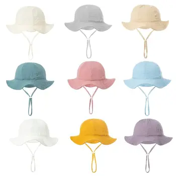 Мальчики Девочки, дети, защита от ультрафиолета, детская панама, кепка от солнца, пляжная шляпа