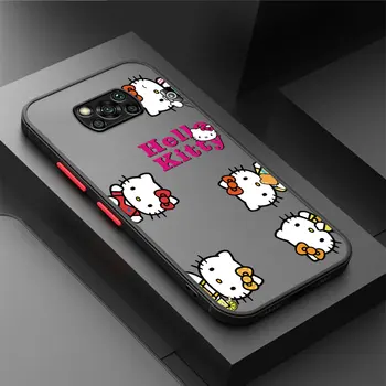 Милый Прозрачный Чехол Hello Kitty Для Xiaomi Mi Poco X3 NFC X3 F3 M5 X4 Pro 13 12T Pro 11 Note 10 Lite Чехол Для Телефона Изображение 2